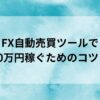 FX自動売買ツールで50万円稼ぐためのコツ！